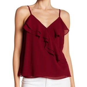 NWOT**WAYF ruffle surplice camisole size XS